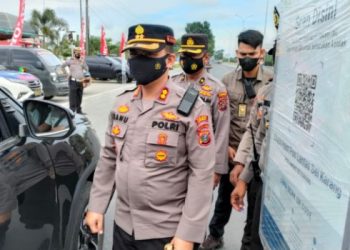 Pengamanan Lilin Toba 2021, Polres Langkat Gelar Simulasi Pelaksanaan Pos